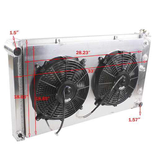 Row radiator shroud - +, fan